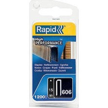 Zımba Teli Tip 606, 15 mm Zımba, 1.200 Adet, Ahşap Için Reçine Yüzeyli Dar Sırt Mandalları