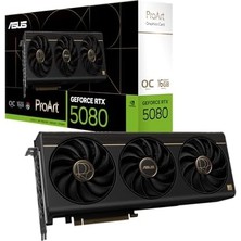 PROART-RTX5080-O16G-NVIDIA-GEFORCE-RTX 5080-16GB GDDR7-256BIT-OC-2XHDMI-3XDP-RGB-DLSS4 Ekran Kartı