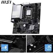 Msı Pro H810M-B Soket 1851 Ddr5 6500 Mhz(Oc) 1xm.2 USB 10GBPS HDMI Dp 2.5g Lan Matx