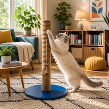 Petody Ocean –  Doğal Ahşap 60 cm  Kedi Tırmalama Direği (Jüt İp)