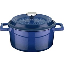 Döküm Yuvarlak Tencere, Trendy, 16CM, Mavi
