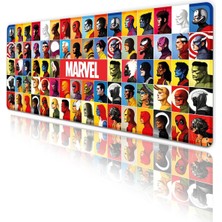 Süper Kahramanlar Oyun Gaming Klavye Mouse Pad Masa Matı 70X30CM