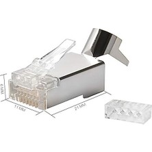 4229 Cat7 RJ45 Internet Patch Kablo Ucu Konnektör Jak, 10'lu