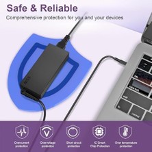 Şarj Cihazı 65W 45W USB C Adaptörü Için Chromebook Başına 20V 3.25A Yoga Thinkpad T480 T490, Latitude 5420, Hp Elitebook X360 Zenbook C Tipi Adaptördizüstü Bilgisayar Adaptörü
