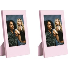 Mini Film Uyumlu Pembe 2'li Klasik Fotoğraf Çerçeve Seti