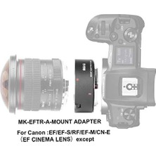 Eos R Için Eos Ef / Efs Auto Focus Lens Adaptörü