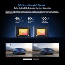 A229 Ultra-W 2 Kameralı Ön ve Arka Dış Su Geçirmez 4k+4k Starvis 2 Sensörlü Dual Hdr Wi-Fi 6 Gps'li Araç Kamerası