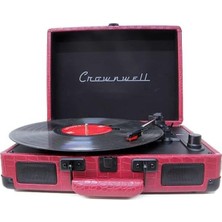 Şarjlı Çantalı Pikap CW002-CH Turntable Suitcase Cr Series Kırmızı Bluetoothlu