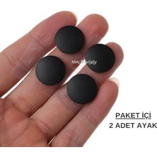 MacBook Alt Kapak Ayak Lastiği (Rubber Feet) Seti | MacBook Air 13 Inç & MacBook Pro 13 Inç Uyumlu, Kaymaz Plastik Pabuç Yedek Ayaklar Siyah
