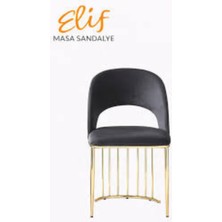 Elif Sandalye Inci Premium Metal Ayaklı Sandalye – Döşemeli Oturum, Şık ve Modern Tasarım