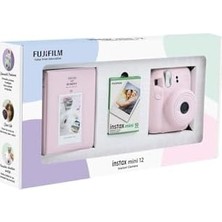 Mini 12 Pembe Fotoğraf Makinesi 10'lu Film ve Pvc Albüm Bundle Box