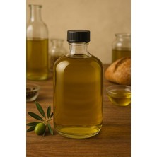 1 Adet 1000 ml Şeffaf Tombul Yağ Şişesi Sızdırmaz Kilitli Kapaklı 1000 cc Yağdanlık Cam Şişe