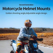 Motosiklet Kaskı Hero 11, 10, 9, 8, 7, 6, X3, One X2, One X, One X, Djı Osmo Aksiyon, Kaymaz Silikon, Kurulumu Kolay, Aksiyon Kamera Aksesuarları (2. Nesil) Için Çene Montajı