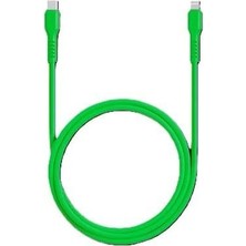 Usb-C - Lightning ile Uyumlu Hızlı Şarj Kablosu 120CM Neon 2DK60N (Neon Yeşil)