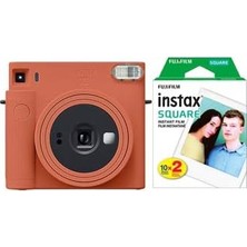 Sq1 Terracotta Turuncu Fotoğraf Makinesi+Askı+Pil+20'li Film