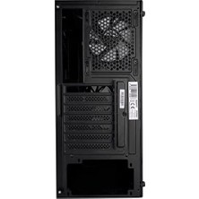 Bumpy 4X12CM Argb Fanlı Tempered Camlı Gaming Oyuncu Kasası, Siyah