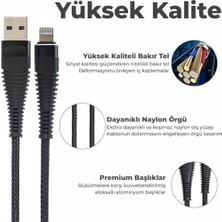ile Uyumlu Lightning 5A 100 W Örgülü Hızlı Şarj ve Data Kablosu 1 Metre