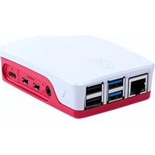 Raspberry Pi 4b Muhafaza Kutusu - Kırmızı, Beyaz (Klon)