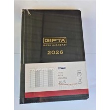 Gıpta Ajanda 2026 17X24 cm Ticari Kasa Ajandası, 432 Sayfa, Siyah