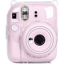 Mini 12 Pembe Fotoğraf Makinesi-20'li Film-Kare Albüm ve Şeffaf Kılıf Seti