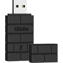 8bitdo Adaptör Anahtarı Denetleyici Adaptörü 2 USB Kablosuz, Windows, Mac ve Raspberry Pi, Xbox Series x & S Denetleyici, Xbox One Bluetooth Denetleyici, Ps5/ps4/ps3 Denetleyici ile Uyumlu (Siyah)