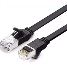 Cat6 Flat Pure Metal Konnektör Utp Ethernet Kablosu 1 Metre