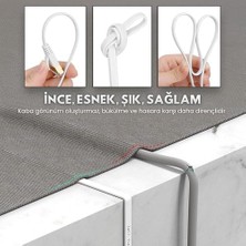 Cat7 Ethernet Kablosu (10 Metre) - 10GBPS’YE Kadar Veri Aktarımı - Fabrikasyon Konnektörlü - Yassı Flat Tasarım - 600MHZ - Beyaz