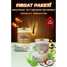 WAAW GOOD 7 Yağ Içeren Besleyici ve Nemlendirici Saç & Matcha Özlü ve Fas Arganlı Saç Maskesi 2'li Fırsat Seti