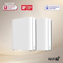 Zenwifi BQ16 BE25000 Wifi7 Quad Band Kablosuz Mesh Sistemi (Beyaz, Ikili Paket)