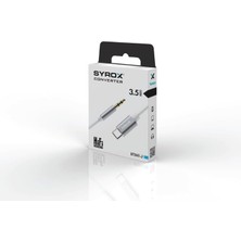 DT24T-J Type-C - 3.5mm Aux Dönüştürücü 1mt Ses Kablosu - Beyaz
