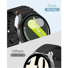 - ile Uyumlu Gt Gt2 Gt3 Gt4 42MM/HONOR 2 20MM Kordon Dekoratif Örgü Çizgili Spor Silikon Kayış - Siyah