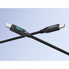X-Powerdigi 5A 100W 120 cm Type-C To Type-C Dijital Ekranlı Hızlı Şarj/data Kablosu
