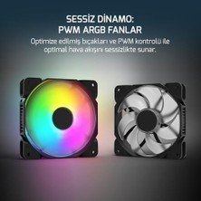 Skadi Round 120 Argb 120MM Sıvı Işlemci Soğutucu Am5 ve LGA1700 Uyumlu