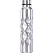 Çelik Gri 1000 ml Sporcu Matara Suluk (Sıcak-Soğuk Tutmaz) CIN338