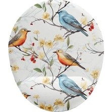 Kuş Desenli Bilek Destekli Mouse Pad