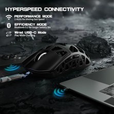 Attack Shark R3 Magnezyum Alaşımlı Kablosuz Gaming Mouse – 46G Ultra Hafif, Pixart PAW3395 Sensör, 8k Tepki Hızı, Bt/2.4g/kablolu Üçlü Mod, 26000 Dpı Ayarlanabilir, Windows/xbox/ps Uyumlu -
