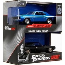 Jada Toys - And Furious Arabalar (2'li Set) - 1969 Chevrolet Camaro & 1968 Dodge Charger Widebody - 2 Serisi Model Araba, Açılabilir Kapılı, 1:32, 19 Cm, 8 Yaşından Itibaren, Wave 2, Set 1