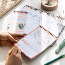 A4 Haftalık ve Günlük 3’lü Masaüstü Süresiz Planlayıcı Set – Çiçekler