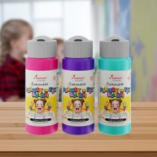 Mor-Fuşya-Turkuaz Parmak Boyası 3'lü Set 3X60ML