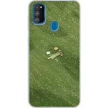 TechTree Samsung Galaxy M30S/M21 Uyumlu Zamanı Durduran Yeşil Papatya Düşleri Baskılı Silikon Kılıf