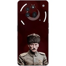 TechTree Nothing Phone (3A) Pro Uyumlu Ay Yıldız ve Başkomutan Atatürk Baskılı Silikon Kılıf