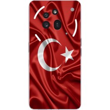 TechTree Nothing Phone (3A) Pro Uyumlu Türk Bayrağı Baskılı Silikon Kılıf