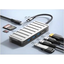 Pd 100W 7in1 Usb-C To Tf/sd-Hdmı Hub Adaptör Hb-13