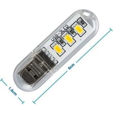 Taşınabilir Mini USB LED Lamba 3 LED 5730 Smd Kamp Stick LED