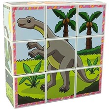 Dinozorlar 3D Manyetik Puzzle Seri 2 - (9 Mıknatıslı Küp 6 Dinazor Yapboz)