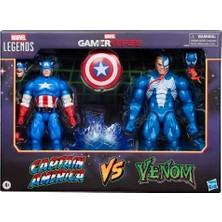 Hasbro Series Gamerverse America Vs Venom Ikili Aksiyon Figür Seti, Retro Video Game