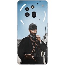 TechTree Nothing Phone (3A) Pro Uyumlu Atatürk Cephede Baskılı Silikon Kılıf