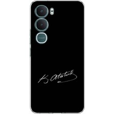 TechTree Vivo Y31 5g Uyumlu Atanın Izi Imza Baskılı Silikon Kılıf