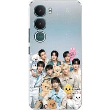 TechTree Vivo Y31 5g Uyumlu Tray Kids K-Pop Grubu ve Skzoo Temalı Baskılı Silikon Kılıf