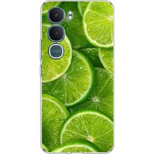 TechTree Vivo Y31 5g Uyumlu Misket Limonu Lime Desenli Yaz Temalı Baskılı Silikon Kılıf
